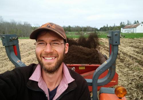 Spreading some compost!